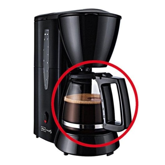 Jarra Melitta Easy II 1023-02 Vidrio Negro Transparente Recambio Cafetera
