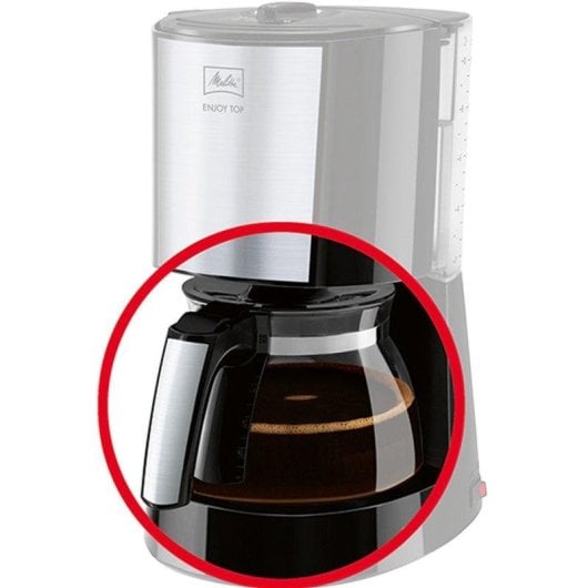 Jarra Melitta Enjoy Top 1017-04 Vetro Ricambio Nero Acciaio Inox