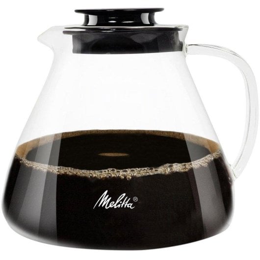 Caffettiera Melitta 217632 Jarra in vetro borosilicato 1L nera trasparente