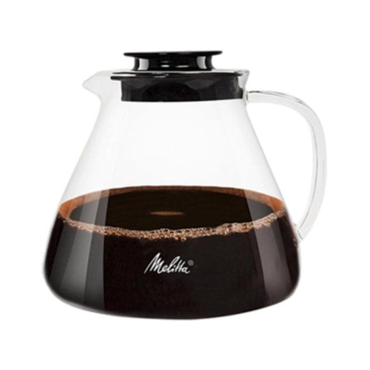Caffettiera Melitta 217632 Jarra in vetro borosilicato 1L nera trasparente