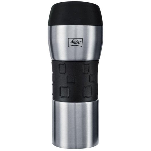 Termo Melitta Thermo Mug 350 ml acero inoxidable doble pared negro plata