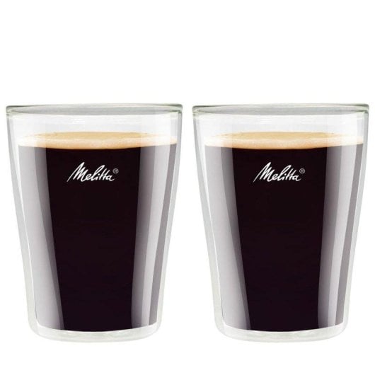 Vaso de café Melitta 6761117 doble pared 200 ml vidrio borosilicato