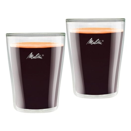 Vaso de café Melitta 6761117 doble pared 200 ml vidrio borosilicato