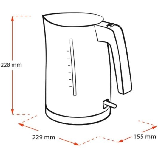Tetera eléctrica Melitta Look Aqua 1,7 L 2400 W acero inoxidable apagado automático