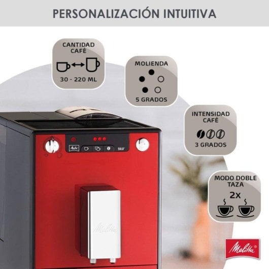 Cafetera Superautomática Melitta Solo E950-104 1,2 L 15 Bares Molinillo integrado Rojo