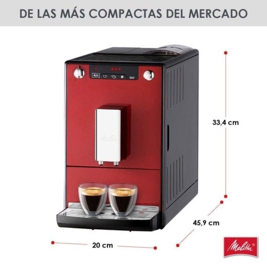 Cafetera Superautomática Melitta Solo E950-104 1,2 L 15 Bares Molinillo integrado Rojo