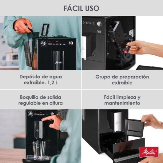 Cafetera Superautomática Melitta Solo E950-104 1,2 L 15 Bares Molinillo integrado Rojo
