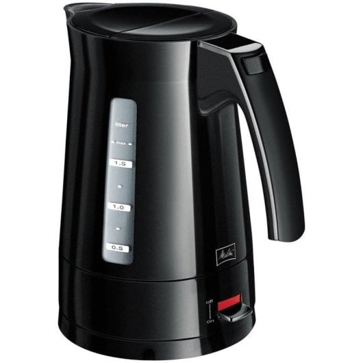 Tetera eléctrica Melitta Enjoy Aqua 1,7 L 2400 W negra sin cables