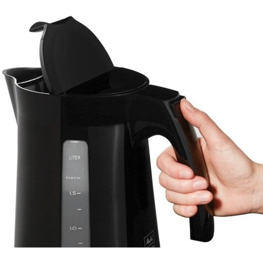 Tetera eléctrica Melitta Enjoy Aqua 1,7 L 2400 W negra sin cables