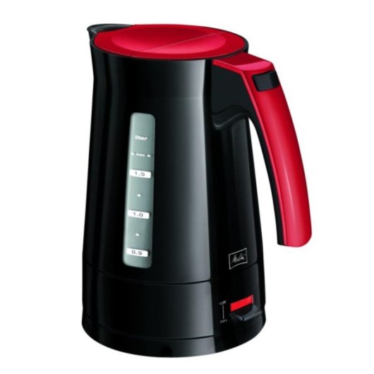 Bollitore Melitta Enjoy Aqua 1,7L 2400W Nero Rosso Indicatore Livello Filtro