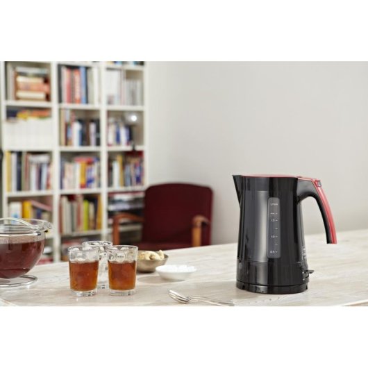 Bollitore Melitta Enjoy Aqua 1,7L 2400W Nero Rosso Indicatore Livello Filtro