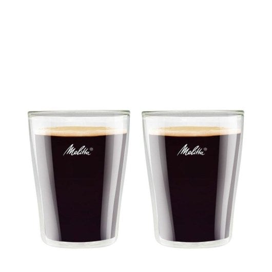 Vaso de café Melitta Set 2 unidades 80 ml doble pared borosilicato