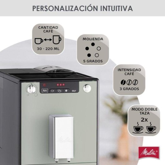 Cafetière robot café Melitta Solo E950-877 Compacte Fonction x2 Réglage quantité