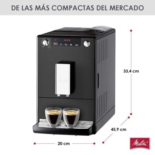 Cafetera Superautomática Melitta Solo E950-544 Compacta Función x2 Limpieza automática