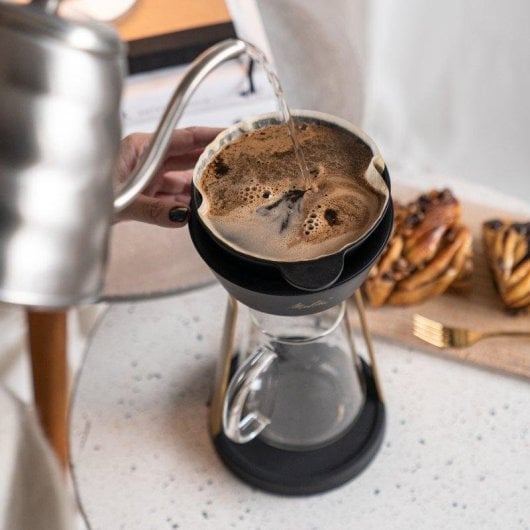 Máquina de café de filtro Melitta Amano sistema antigotas boquilha com fecho