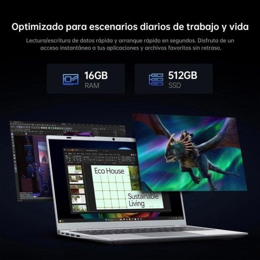 Portátil Vanwin NFS2154 15.6" Intel Pentium Gold 6500Y 16GB 512GB SSD UHD Graphics 615 Windows 11 Pro