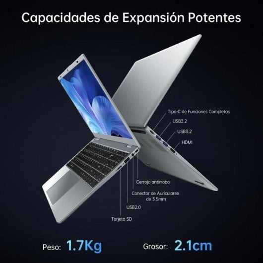 Portátil Vanwin NFS2154 15.6" Intel Pentium Gold 6500Y 16GB 512GB SSD UHD Graphics 615 Windows 11 Pro