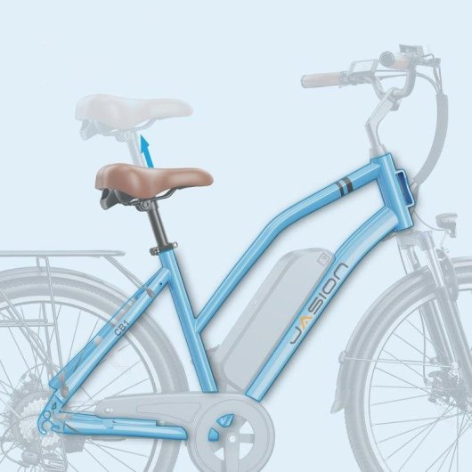Bicicleta eléctrica Jasion CB1 500W 27,5" batería 36V 12,5Ah azul