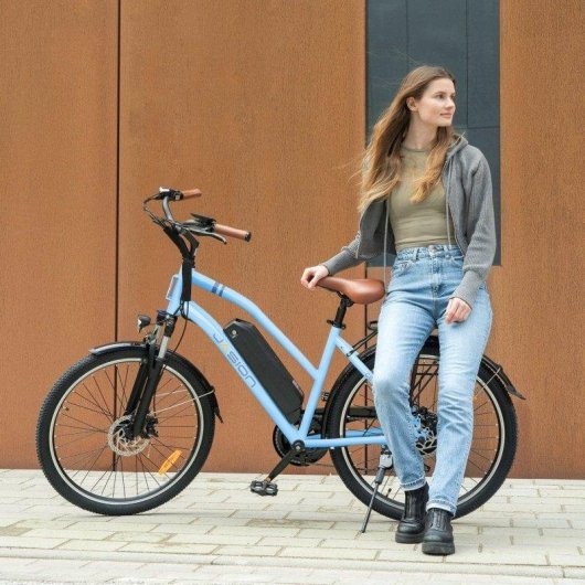 Bicicleta eléctrica Jasion CB1 500W 27,5" batería 36V 12,5Ah azul