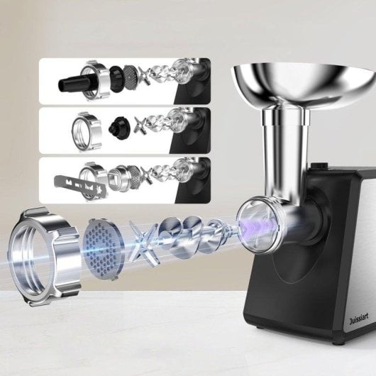 Molino de carne Juissiart Mg4130r 300 W compacto cuchilla acero 1,2 kg/min