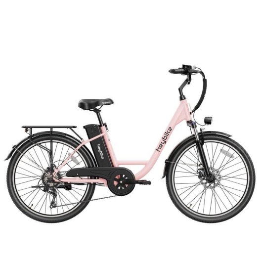 Bicicleta eléctrica Heybike Cityscape 26" 250W batería 36V 10Ah rosa