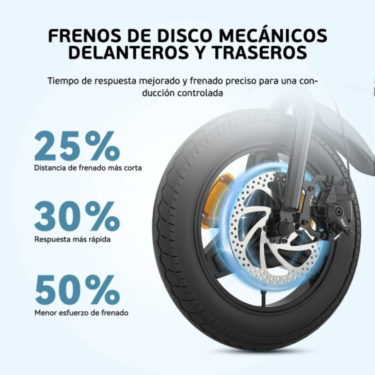 Bicicleta eléctrica Eskute F100 plegable 14" 250 W batería 36 V 9 Ah gris