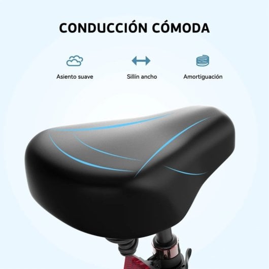 Bicicleta eléctrica Eskute F100 plegable 14" 250 W batería 36 V 9 Ah gris