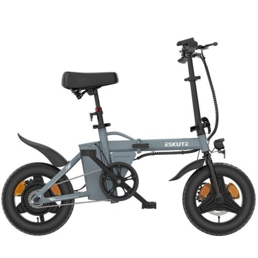 Bicicletta elettrica Eskute F100 14 pollici 250W pieghevole grigia