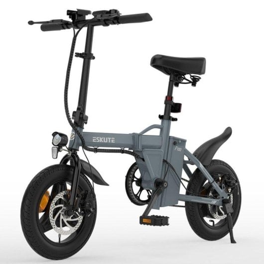 Bicicletta elettrica Eskute F100 14 pollici 250W pieghevole grigia