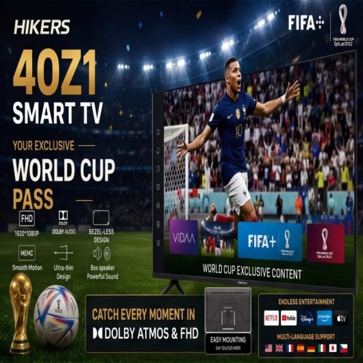 Téléviseur Hikers 40Z1 40'' FHD Android Dolby Atmos Noir