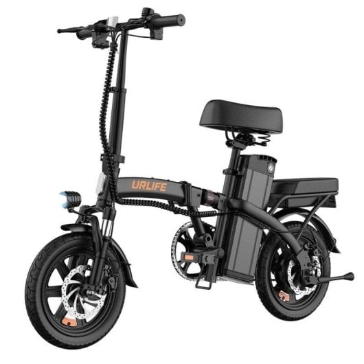 Elektrofahrrad URLIFE F1L 14 Zoll 350W 48V Klappbar Scheibenbremse Schwarz