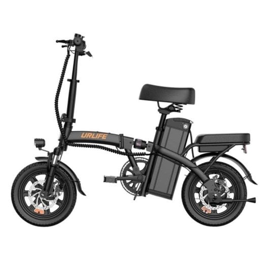 Elektrofahrrad URLIFE F1L 14 Zoll 350W 48V Klappbar Scheibenbremse Schwarz
