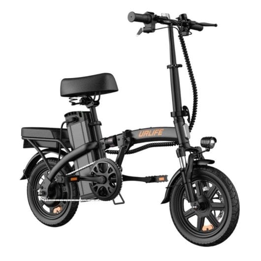 Elektrofahrrad URLIFE F1L 14 Zoll 350W 48V Klappbar Scheibenbremse Schwarz