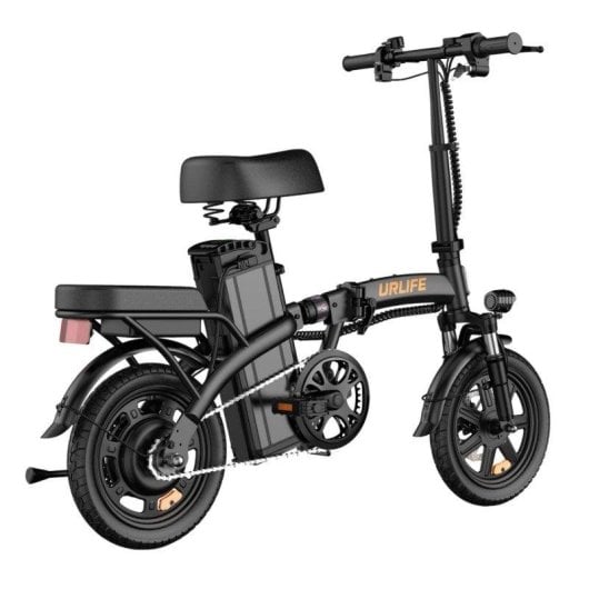 Elektrofahrrad URLIFE F1L 14 Zoll 350W 48V Klappbar Scheibenbremse Schwarz