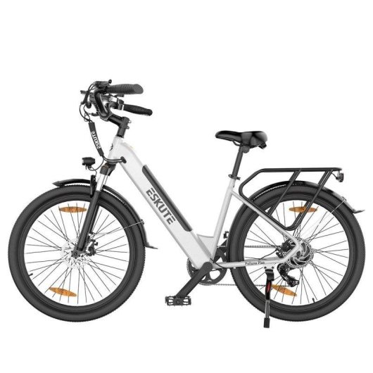 Bicicleta eléctrica Eskute Polluno Plus 28" 250W batería 36V 20Ah 7 velocidades blanco