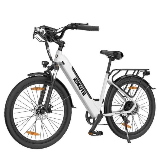 Bicicleta eléctrica Eskute Polluno Plus 28" 250W batería 36V 20Ah 7 velocidades blanco