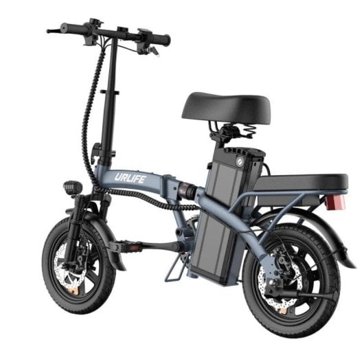 Bicicletta elettrica URLIFE F1L 14 pollici 350W 48V pieghevole grigia