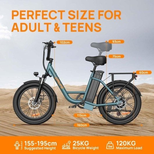 Bicicletta elettrica URLIFE E20 250W 48V 13Ah Fat Tire Verde