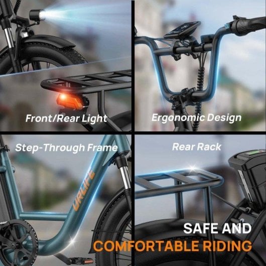 Bicicletta elettrica URLIFE E20 250W 48V 13Ah Fat Tire Verde