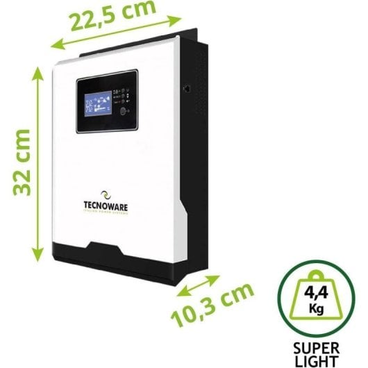 Inversor Solar Híbrido Tecnoware ATA 1200VA Onda Sinusoidal Pura MPPT LCD USB