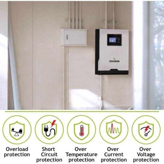 Inversor Solar Híbrido Tecnoware ATA 1200VA Onda Sinusoidal Pura MPPT LCD USB