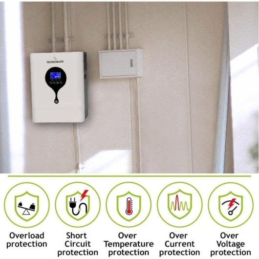 Inversor Solar Híbrido Tecnoware ATA 3500VA Onda Pura MPPT LCD USB Branco