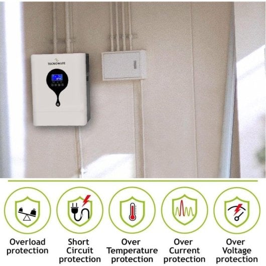 Inversor Solar Híbrido Tecnoware ATA 5500VA Onda Sinusoidal Pura MPPT LCD