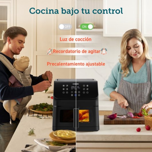 Fritadeira Elétrica Cosori Premium II Plus 6.2L 1700W com Janela e Tela Inclinada