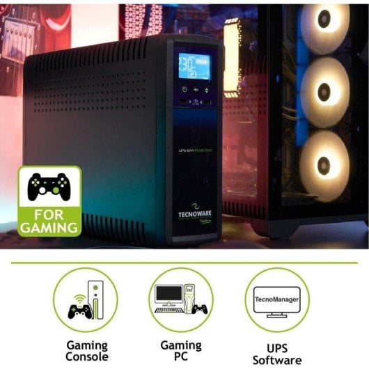 Sai Tecnoware 1500VA Bateria de Chumbo-Ácido 20 Minutos AVR Plus 8 Saídas USB