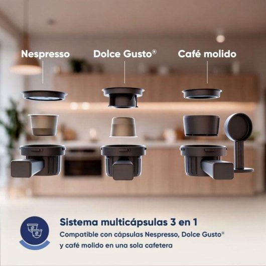 Macchina da caffè multicapsule Origial Barista Multi 3in1 1400W 20 bar nera