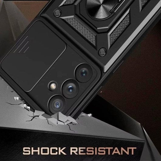 Handyhülle Cool Hard Ring Stoßfest PC TPU Aluminium Schwarz Magnet für Xiaomi Redmi Note 15 Pro 5G