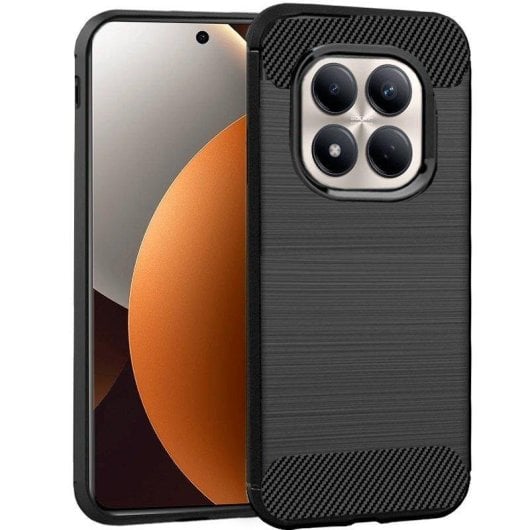 Handyhülle Cool Carbon Look Stoßfest TPU Schwarz mit Air Cushion für Xiaomi Redmi Note 15 Pro 5G