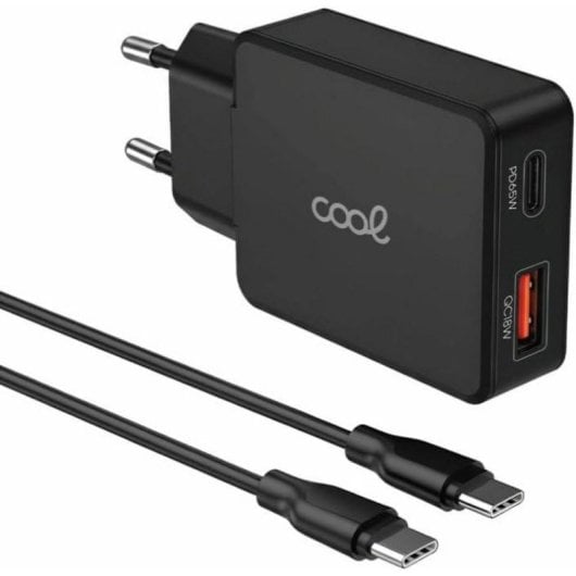 Netzladegerät Cool 8434847082516 65W GaN USB Typ-C Schnellladung Schwarz