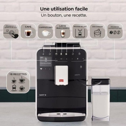 Kaffeevollautomat Melitta Barista Smart T 1,8 L 15 Bar mit Milchsystem